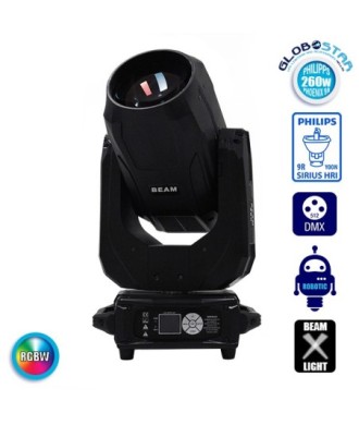 Κινούμενη Ρομποτική Κεφαλή Artemis BEAM Rainbow Effect Philips Phoenix YODN 9R RGBW 260W 230V Zoom 0° - 3.8° GloboStar 51153